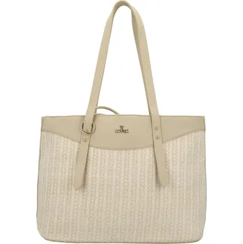 Kabelka Módní dámská koženková kabelka na rameno Eftimia, světle krémová