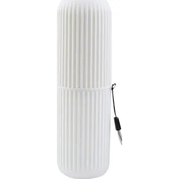 Zubní kartáček Mikihat Multifunkční plastové pouzdro na zubní kartáček a pastu bílé menší