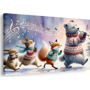 Obraz Dovido Obraz zvířátka pochodující v hudebním rytmu