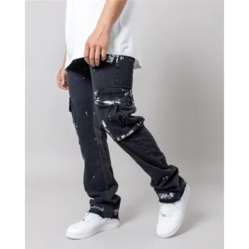 Pánské džíny 2Y Premium Černé straight fit džíny BADLER Velikost: 34