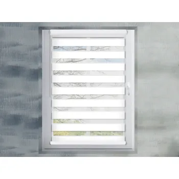 Roleta FEXI Zatemňovací Roleta Den a noc, Silk bílá, A 090 FR v MAXI kazetě, 150x30 cm