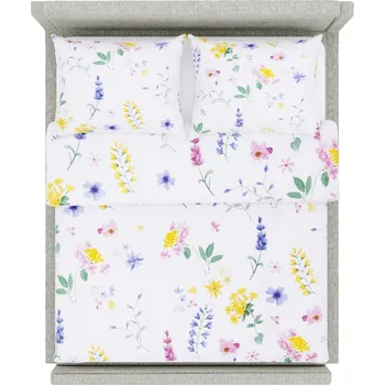 Povlečení Tegatex Povlečení bavlna - kvítky 70*90 cm, 140*200 cm