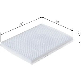 Ventilátor topení a klimatizace Filtr, vzduch v interiéru BOSCH 1 987 435 126