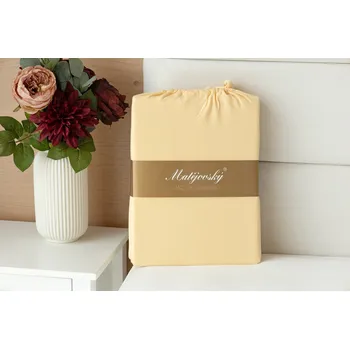 Prostěradlo Matějovský Pískové Jersey interlock 90-100 x 200-220/35