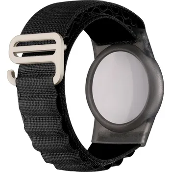 Příslušenství k chytrým hodinkám VSECHNONAMOBIL 111842 NYLON Řemínek s pouzdrem pro Apple AirTag černý