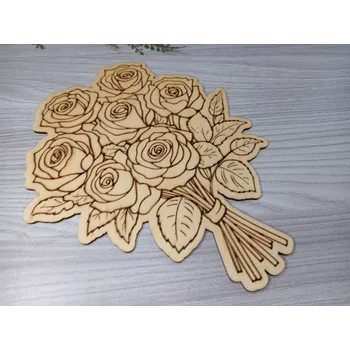 umělá květina Dřevěná kytice růží - velkoobchodní spolupráce - od 10 ks