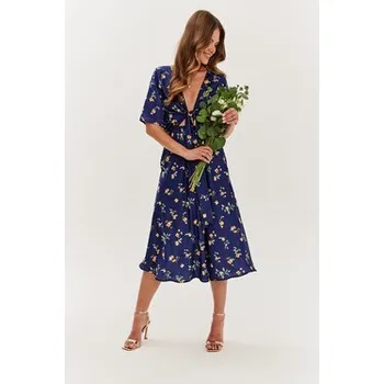 Dámské šaty NAOKO Každodenní šaty Fiorella Tmavomodrá Regular Fit XS