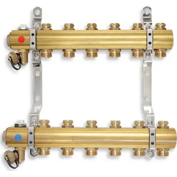 rozdělovač topení Novaservis Rozdělovač s regulačními a mechanickými ventily 10 okruhů RO10S