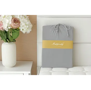 Prostěradlo Matějovský Světle šedé ELASTAN PREMIUM Jersey s elastanem PREMIUM 120/200/40