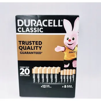 Článková baterie Alkalická baterie Duracell Classic 12 x AA a 8x AAA