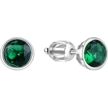 Šperk Beneto Stříbrné náušnice s třpytivým zirkonem AGUP1719S + 2 měsíce na vrácení zboží