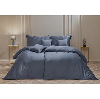 Povlečení Matějovský Luna modrošedá Bambusový satén 1x 240/220, 2x 70/90