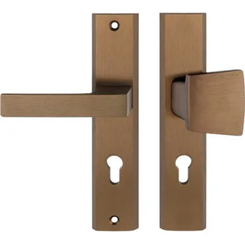 Dveřní kování TOTAL vchodová klika-madlo bronz 72mm Bronz