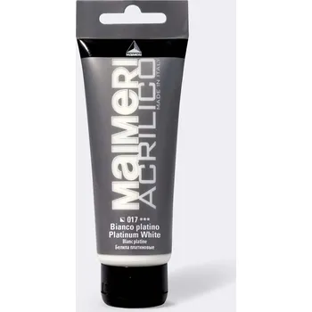 Vodová barva Akrylová barva Maimeri Acrilico 200 ml - bílá platinová 017