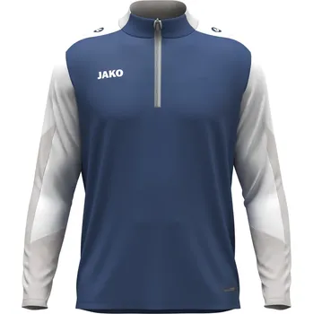 Pánská mikina Mikina s krátkým zipem JAKO DYNAMIC šedo modrá Velikost: 3XL