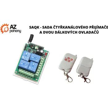 Dálkový ovladač vrat SAQK230VAC - sada čtyřkanálového přijímače a dvou dálkových ovladačů