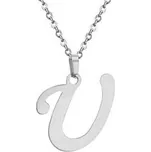 OPD0012-U Ocelový řetízek s přívěškem iniciálou U