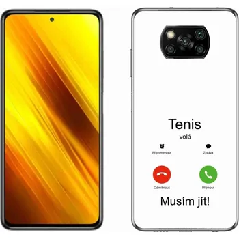 Pouzdro na mobilní telefon Gelový kryt mmCase na Xiaomi Poco X3 Pro - tenis volá bílé pozadí