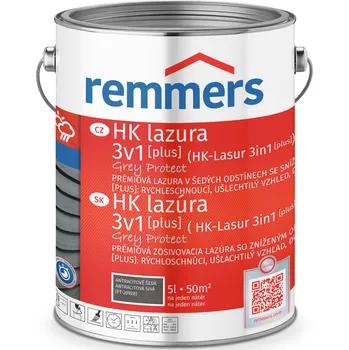 Remmers HK lazura 3v1 Grey-Protect, Balení 2,5 l, Barevné odstíny Wassergrau FT 20924
