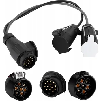 Auto elektroinstalace ADAPTÉR PŘÍVĚSU REDUKCE Z 13 PINŮ NA 7 PINŮ ZÁSUVKA ZÁSTRČKA TYPU N A S