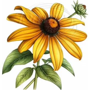 Textilní nažehlovací páska Dante Nažehlovačka Květina třapatka - 6 x 6 cm