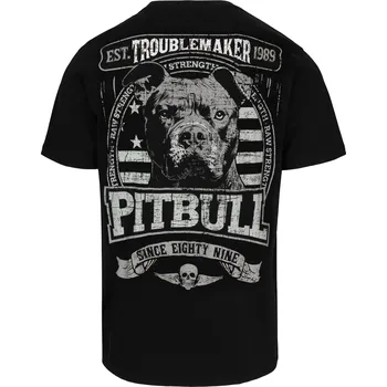 Pánské tričko PitBull West Coast - pánské triko TROUBLEMAKER černé L
