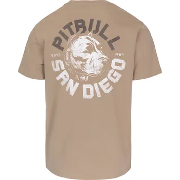 Pánské tričko PitBull West Coast - pánské triko DOG SD pískové S