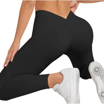 Dámské legíny Dámské elastické legíny na jógu Nízký pas Sportovní fitness kalhoty Strečové legíny Pohodlné sportovní oblečení na cvičení černá M