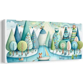 Obraz Dovido Obraz pohádkový les s liškou a sovami