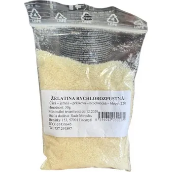 ŽELATINA Potravinářská 50g rychlorozpustná