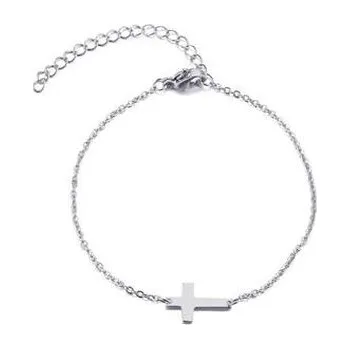Náramek OPA1652-ST Dámský ocelový náramek s křížkem