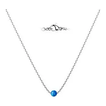 Náhrdelník NBP60-OP05 Ocelový opálový náhrdelník - kulička 5 mm