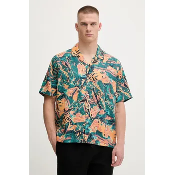 Pánská košile Košile adidas Originals Resort Shirt pánská, oranžová barva, relaxed, KC5901 22X, vel. L