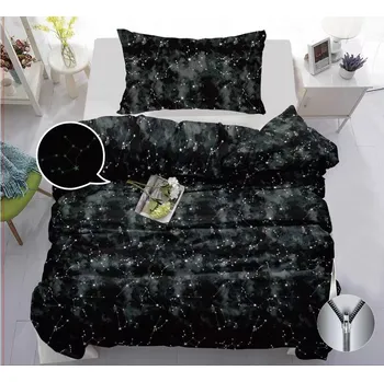 Povlečení Bavlněné povlečení Souhvězdí černá svítící