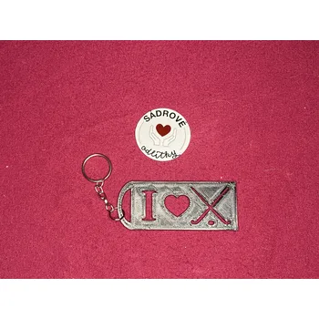 HandMade by MiJa Přívěšek na klíče - i love hockej