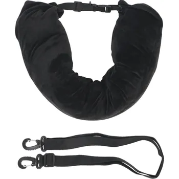 Plnitelný polštář na krk ve tvaru U 75x18 cm Cestovní opěrka hlavy Zip Nylonový popruh s přezkou Polštář na zavěšení na oblečení