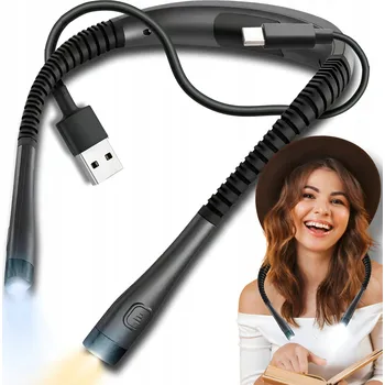 Lampička MULTIFUNKČNÍ LED LAMPIČKA NA ČTENÍ KNIH, 3 BARVY, AKUMULÁTOR, FLEXIBILNÍ