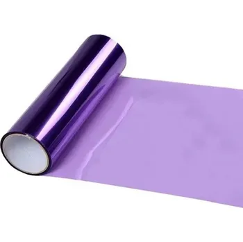 Stínítko do auta Barevná fólie na světlomety 30x60cm Samolepicí PVC tónovací vinyl pro světla a lampy vozu fialová