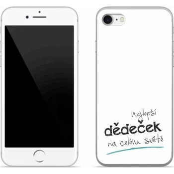 Pouzdro na mobilní telefon Gelový kryt mmCase na iPhone SE (2020) - nejlepší dědeček 3 bílé pozadí