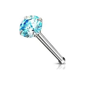 Piercing N0132Q-030 Piercing do nosu - tyrkysový zirkon