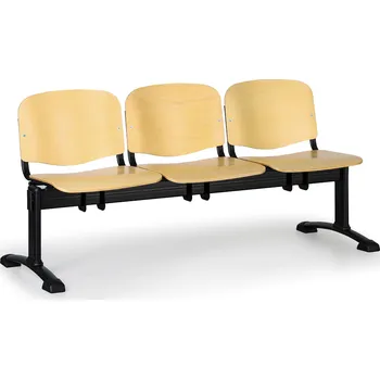 Lavice do čekárny dřevěná ISO Biedrax LC9744 - podnož černá