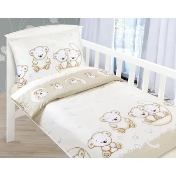 Povlečení Bellatex Bavlněné povlečení do postýlky BÉŽOVÝ MEDVÍDEK