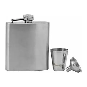 Placatka 48133 Ocelová kapesní lahev - placatka 185ml + 2 kalíšky 30 ml a trychtýřek