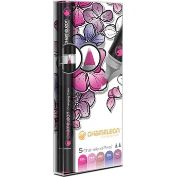 CHAMELEON Pen tónovací popisovač, 5ks růžové tóny
