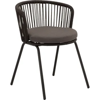 Somcasa Antracitová kovová zahradní židle Vilma