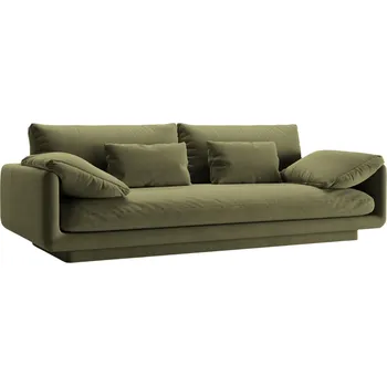 Pohovka Micadoni Zelená sametová trojmístná pohovka Torino 220 cm