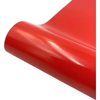 Samolepící dekorace Lepicí vinylová lesklá fólie 30 x 25 cm Samolepicí dekorační fólie DIY tvoření Lesklý povrch Řezání na plotru Ruční práce Dekorace předmětů červená