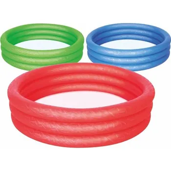 Bazén Bestway 51024 102x25cm tříkomorový bazén Barva: červená