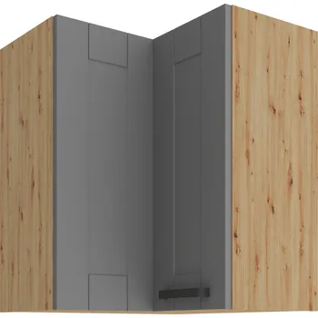 Stolarz Lempert Horní rohová kuchyňská skřínka Luna 60x60 GN-72 2F Barva korpusu skříněk: Dub artisan, Zvolte barvu dvířek: DUSTGREY