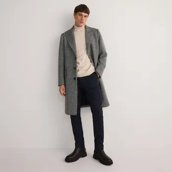 Pánské kalhoty Reserved - Bavlněné kalhoty chino slim - tmavomodrá - YW010-59X - YW010-59X-36-4